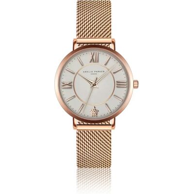 Montre femme Amelia Parker Petite Classique Mesh Doré 32 mm - Publicité Montre femme Amelia Parker Petite Classique Mesh Doré 32 mm - Publicité