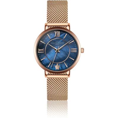Montre femme Amelia Parker Petite Blue Mesh Doré 32 mm - Publicité Montre femme Amelia Parker Petite Blue Mesh Doré 32 mm - Publicité