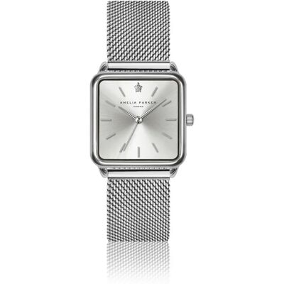 Montre femme Amelia Parker Plaza Mesh Argenté 28 mm - Publicité Montre femme Amelia Parker Plaza Mesh Argenté 28 mm - Publicité
