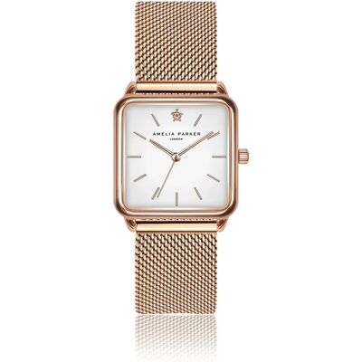 Montre femme Amelia Parker Bay Mesh Doré 28 mm - Publicité Montre femme Amelia Parker Bay Mesh Doré 28 mm - Publicité