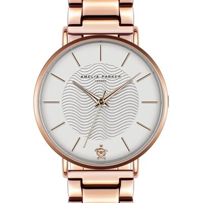 Montre femme Amelia Parker Vibrant Vista Doré 38 mm - Publicité Montre femme Amelia Parker Vibrant Vista Doré 38 mm - Publicité