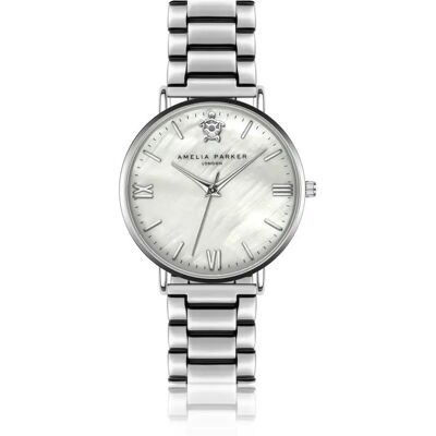 Montre femme Amelia Parker Oyster Argenté 18x18 mm - Publicité Montre femme Amelia Parker Oyster Argenté 18x18 mm - Publicité