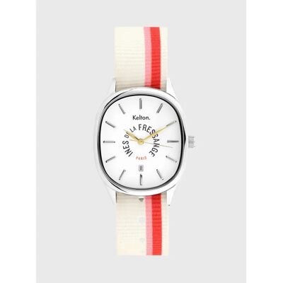 Montre femme Kelton New x Ines De La Fressange Paris Argenté 35/40 mm - Publicité Montre femme Kelton New x Ines De La Fressange Paris Argenté 35/40 mm - Publicité