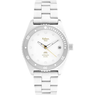 Montre femme Kelton 1955 20 ATM Blanc 34 mm - Publicité Montre femme Kelton 1955 20 ATM Blanc 34 mm - Publicité