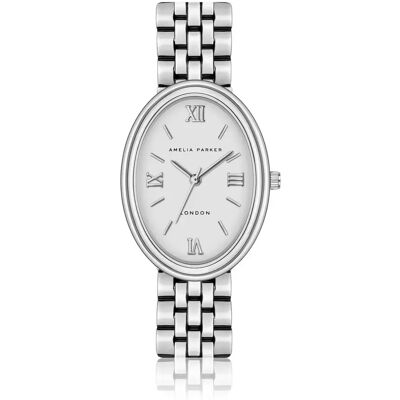 Montre femme Amelia Parker Soraya Link Gris 29x39 mm - Publicité Montre femme Amelia Parker Soraya Link Gris 29x39 mm - Publicité