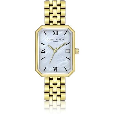 Montre femme Amelia Parker Bali Sands Link Doré 28x36 mm - Publicité Montre femme Amelia Parker Bali Sands Link Doré 28x36 mm - Publicité