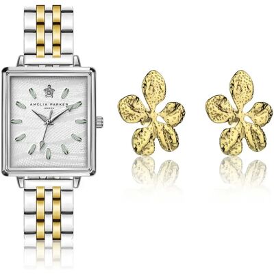 Montre femme Amelia Parker White Desert Argenté 14x14 mm - Publicité Montre femme Amelia Parker White Desert Argenté 14x14 mm - Publicité