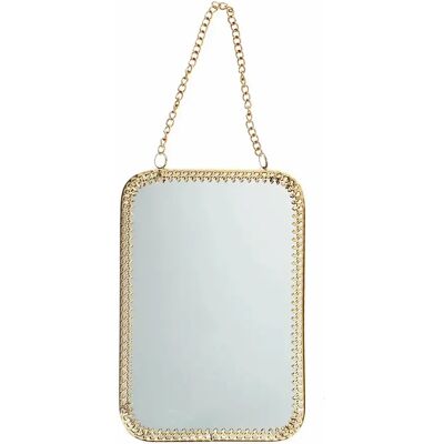 Miroir suspendu rectangulaire Rex London Doré 10,5x0,4x15,5 cm - Publicité Miroir suspendu rectangulaire Rex London Doré 10,5x0,4x15,5 cm - Publicité