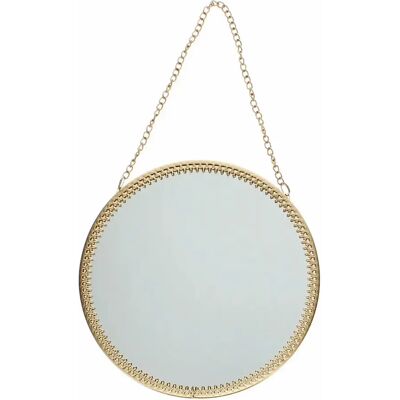 Miroir suspendu rond Rex London Doré 15,5x0,4x15,5 cm - Publicité Miroir suspendu rond Rex London Doré 15,5x0,4x15,5 cm - Publicité
