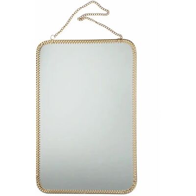 Miroir suspendu rectangulaire Rex London Doré 19x0,4x29 cm - Publicité Miroir suspendu rectangulaire Rex London Doré 19x0,4x29 cm - Publicité
