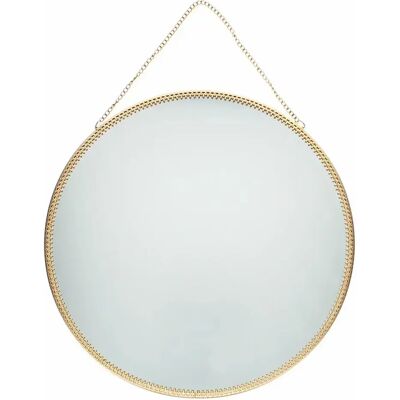 Miroir suspendu rond Rex London Doré 29x0,4x29 cm - Publicité Miroir suspendu rond Rex London Doré 29x0,4x29 cm - Publicité