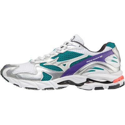Baskets Mizuno Wave Rider 10 Blanc 43 - Publicité Baskets Mizuno Wave Rider 10 Blanc 43 - Publicité