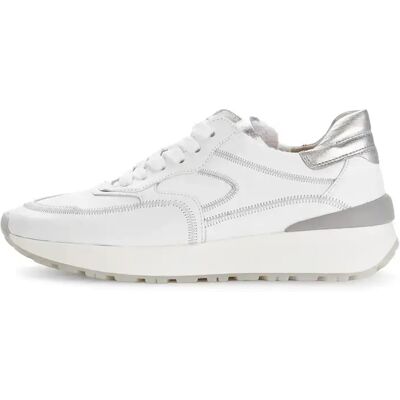 Baskets en cuir lisse femme Gabor Blanc 42,5 - Publicité Baskets en cuir lisse femme Gabor Blanc 42,5 - Publicité