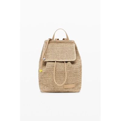Sac à dos en raffia femme Desigual Half Logo Luena Beige TU - Publicité Sac à dos en raffia femme Desigual Half Logo Luena Beige TU - Publicité