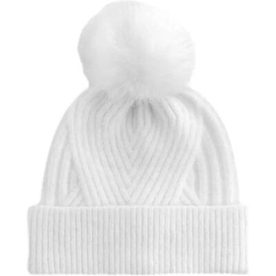 Bonnet femme Beechfield Snow Luxe Blanc TU - Publicité Bonnet femme Beechfield Snow Luxe Blanc TU - Publicité