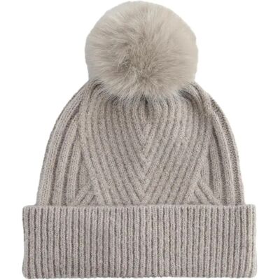 Bonnet femme Beechfield Snow Luxe Beige TU - Publicité Bonnet femme Beechfield Snow Luxe Beige TU - Publicité