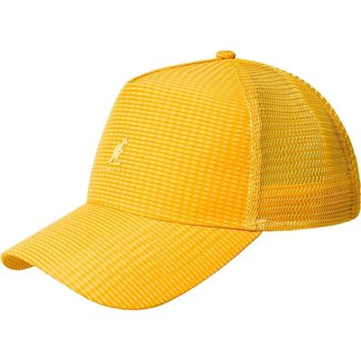 Casquette trucker en maille Kangol Seersucker Jaune TU - Publicité Casquette trucker en maille Kangol Seersucker Jaune TU - Publicité