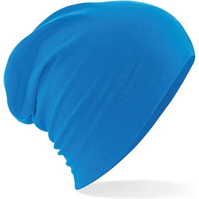 Bonnet en coton femme Beechfield Hemsedal Slouch Bleu TU - Publicité Bonnet en coton femme Beechfield Hemsedal Slouch Bleu TU - Publicité
