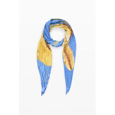 Foulard en soie motif floral femme Desigual Bleu TU - Publicité Foulard en soie motif floral femme Desigual Bleu TU - Publicité