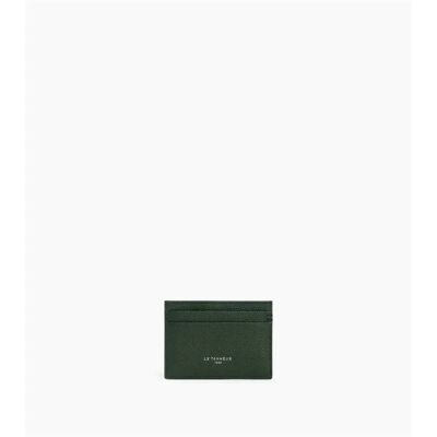 Porte-cartes à une poche avec 4 compartiments Le Tanneur Vert 10x7,5x1 cm - Publicité Porte-cartes à une poche avec 4 compartiments Le Tanneur Vert 10x7,5x1 cm - Publicité
