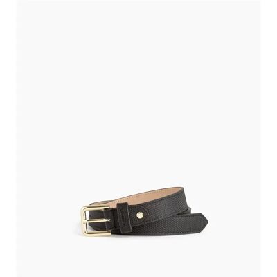 Ceinture avec boucle carrée femme Le Tanneur Noir 120x2 cm - Publicité Ceinture avec boucle carrée femme Le Tanneur Noir 120x2 cm - Publicité