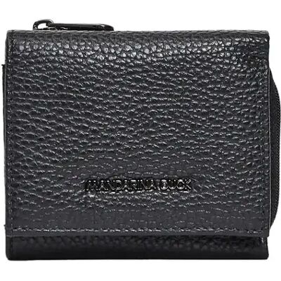 Portefeuille zippée cuir femme Mandarina Duck Mellow Noir 8x10x2 cm - Publicité Portefeuille zippée cuir femme Mandarina Duck Mellow Noir 8x10x2 cm - Publicité