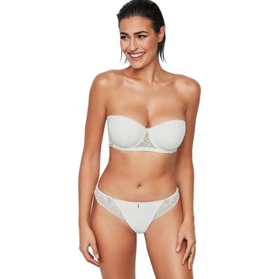 Soutien-gorge bandeau préformé femme Selmark Malitzia Mariage Blanc 85B - Publicité Soutien-gorge bandeau préformé femme Selmark Malitzia Mariage Blanc 85B - Publicité