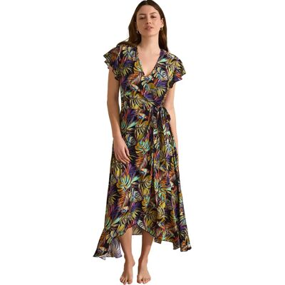 Robe portefeuille longue estivale femme Selmark Jade Noir S - Publicité Robe portefeuille longue estivale femme Selmark Jade Noir S - Publicité