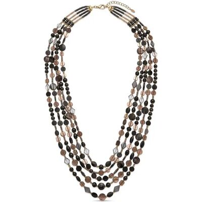 Collier long brillant femme Selmark Complementos Noir TU - Publicité Collier long brillant femme Selmark Complementos Noir TU - Publicité