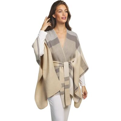 Poncho femme Selmark Complementos Romantica Beige TU - Publicité Poncho femme Selmark Complementos Romantica Beige TU - Publicité