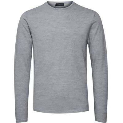 Pull tricot à col rond Casual Friday kent merino Gris S - Publicité Pull tricot à col rond Casual Friday kent merino Gris S - Publicité