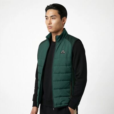 Doudoune Le Coq Sportif Hybride Vert L - Publicité Doudoune Le Coq Sportif Hybride Vert L - Publicité