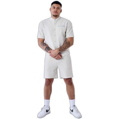 Pro-Ject Chemise col mao uni texturé Project X Paris Gris S - Publicité Pro-Ject Chemise col mao uni texturé Project X Paris Gris S - Publicité