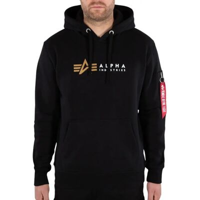Sweat à capuche Alpha Industries label Noir M - Publicité Sweat à capuche Alpha Industries label Noir M - Publicité