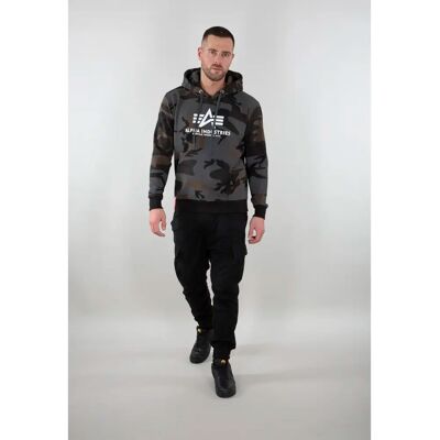 Sweat à capuche Alpha Industries Basic Camo Noir XL - Publicité Sweat à capuche Alpha Industries Basic Camo Noir XL - Publicité