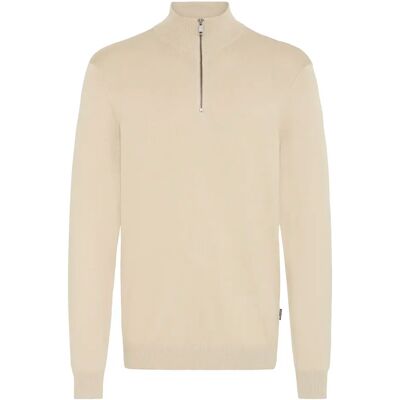 Pull roulé demi-zip Blend dan Beige L - Publicité Pull roulé demi-zip Blend dan Beige L - Publicité