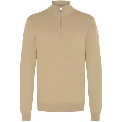 Pull roulé demi-zip Blend dan Beige L - Publicité Pull roulé demi-zip Blend dan Beige L - Publicité