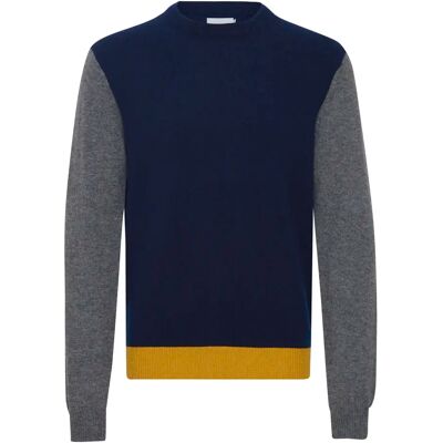 Pull col rond lambswool Casual Friday Karl Bleu L - Publicité Pull col rond lambswool Casual Friday Karl Bleu L - Publicité