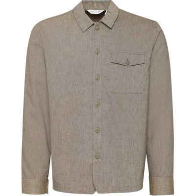 Surchemise manches longues en lin mélangé Casual Friday Augusto 0066 Gris 2XL - Publicité Surchemise manches longues en lin mélangé Casual Friday Augusto 0066 Gris 2XL - Publicité