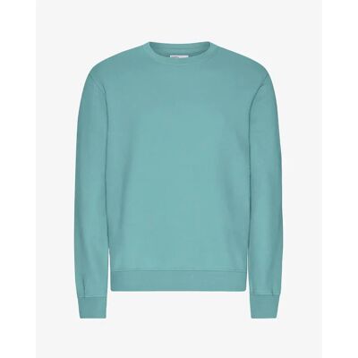 Pull col rond Colorful Standard Classic Teal Blue Bleu L - Publicité Pull col rond Colorful Standard Classic Teal Blue Bleu L - Publicité