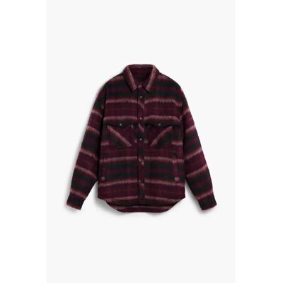Surchemise Desigual Furry Check Violet M - Publicité Surchemise Desigual Furry Check Violet M - Publicité