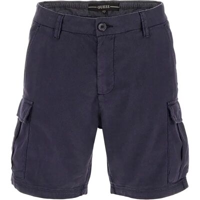 Short cargo Guess Otis Herringbone Bleu 29 - Publicité Short cargo Guess Otis Herringbone Bleu 29 - Publicité