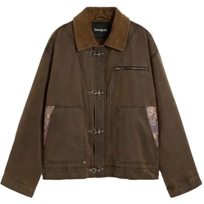 Veste en cire matelassée Desigual Marron S - Publicité Veste en cire matelassée Desigual Marron S - Publicité