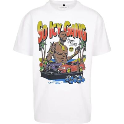 T-shirt oversize Mister Tee Gucci Mane So Icy Blanc XS - Publicité T-shirt oversize Mister Tee Gucci Mane So Icy Blanc XS - Publicité
