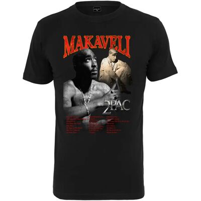 T-shirt Mister Tee tupac makaveli basic Noir 2XL - Publicité T-shirt Mister Tee tupac makaveli basic Noir 2XL - Publicité