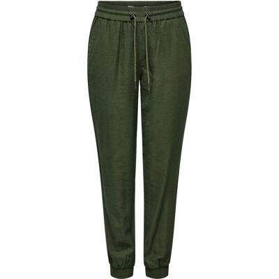Pantalon femme Only Kelda-Emery Pull-Up Vert 36x34 - Publicité Pantalon femme Only Kelda-Emery Pull-Up Vert 36x34 - Publicité
