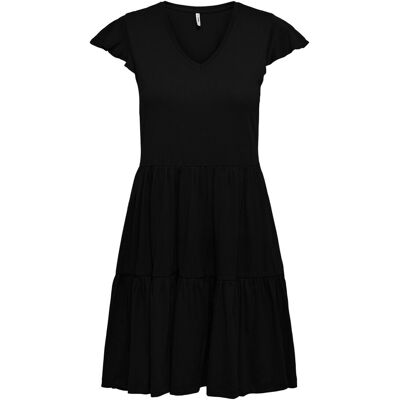 Robe femme Only May life cap frill Noir L - Publicité Robe femme Only May life cap frill Noir L - Publicité