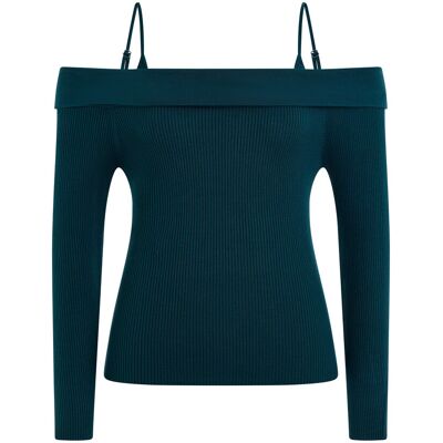 Pullover épaules dénudées femme Guess Dove Vert M - Publicité Pullover épaules dénudées femme Guess Dove Vert M - Publicité