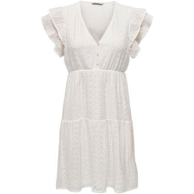 Robe femme Only Helena Lace Blanc XS - Publicité Robe femme Only Helena Lace Blanc XS - Publicité