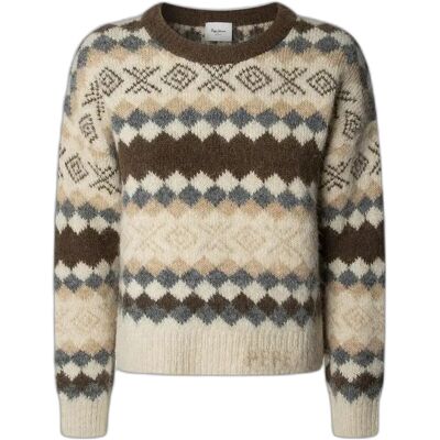 Pull femme Pepe Jeans Celestine Marron XL - Publicité Pull femme Pepe Jeans Celestine Marron XL - Publicité